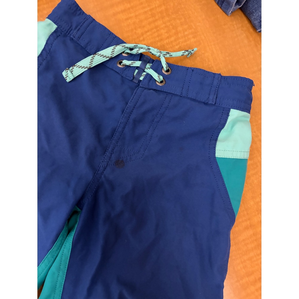 Patagonia Boys Blue Teal Colorblock Board Shorts Swim Trunks Size S Small
